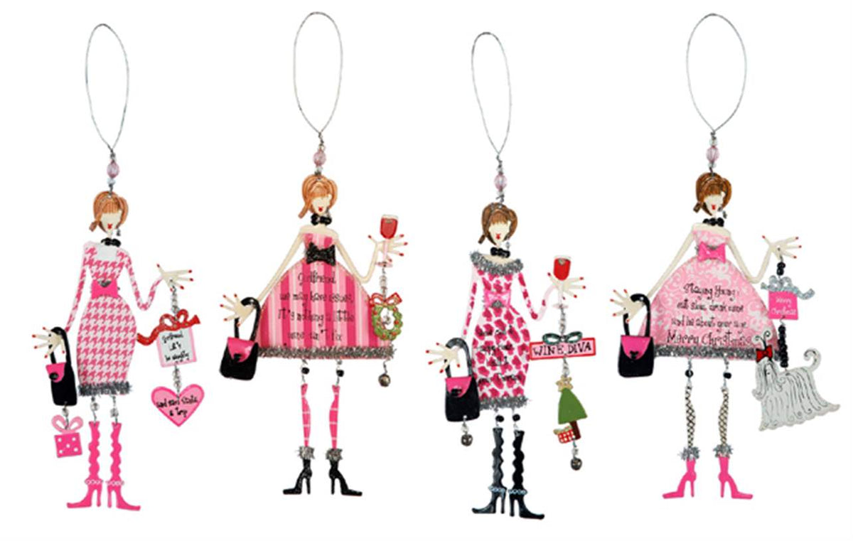 Girl Ornament in Pink 19471