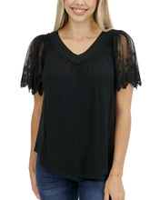 Load image into Gallery viewer, sable lace sleeve top
