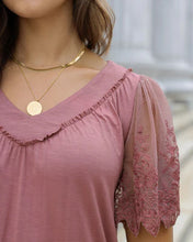 Load image into Gallery viewer, sable lace sleeve top
