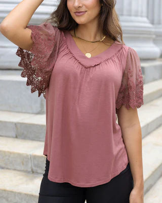 sable lace sleeve top