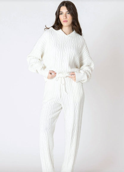 Carol Hooded Cable Sweater-2627022