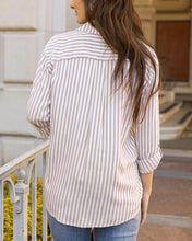 Load image into Gallery viewer, Seaside Striped Button Down Shirt
