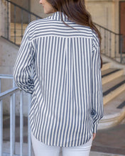 Load image into Gallery viewer, Seaside Striped Button Down Shirt
