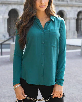 stretch-fit button up top