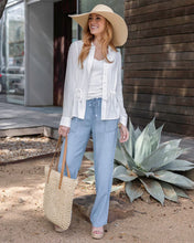 Load image into Gallery viewer, Tencel™ Lyocell Drawstring Wide Leg Pants in Chambray Wash
