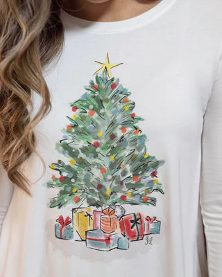 long sleeve perfect crew neck graphic tee SALE