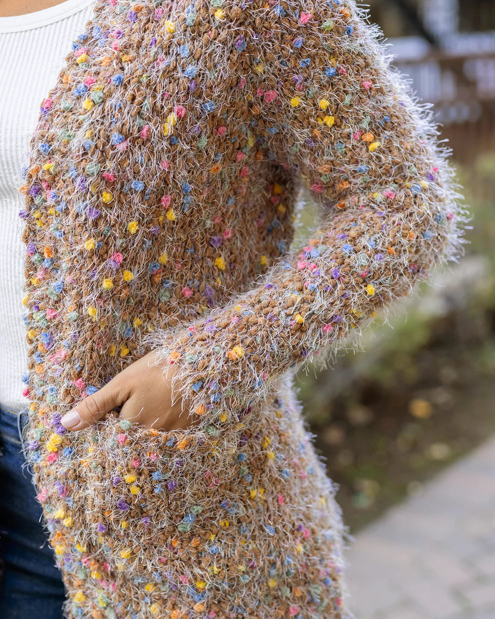 Wubby Cardi in Caramel Confetti SALE