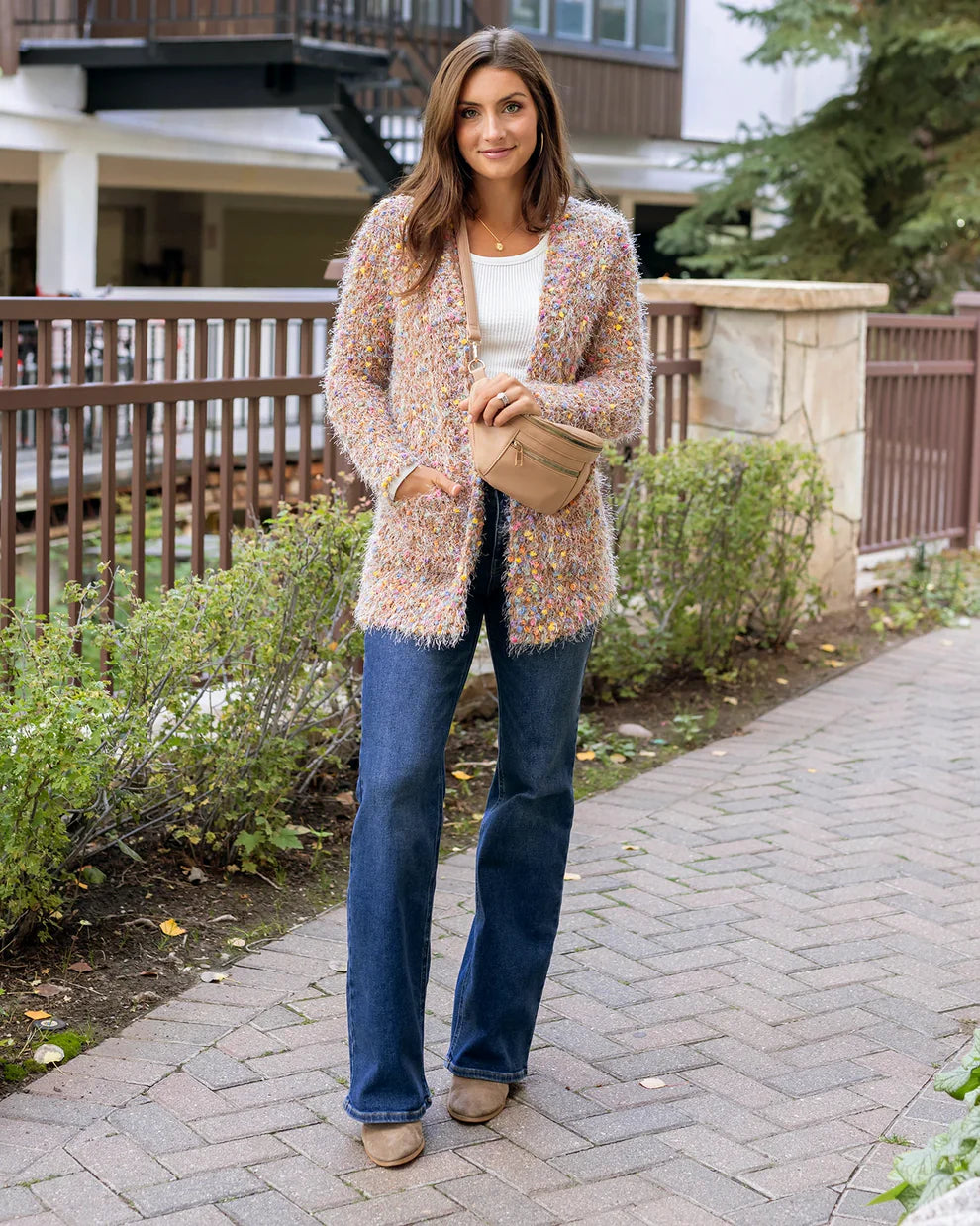 Wubby Cardi in Caramel Confetti SALE