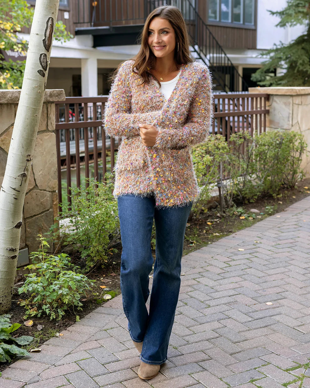 Wubby Cardi in Caramel Confetti SALE