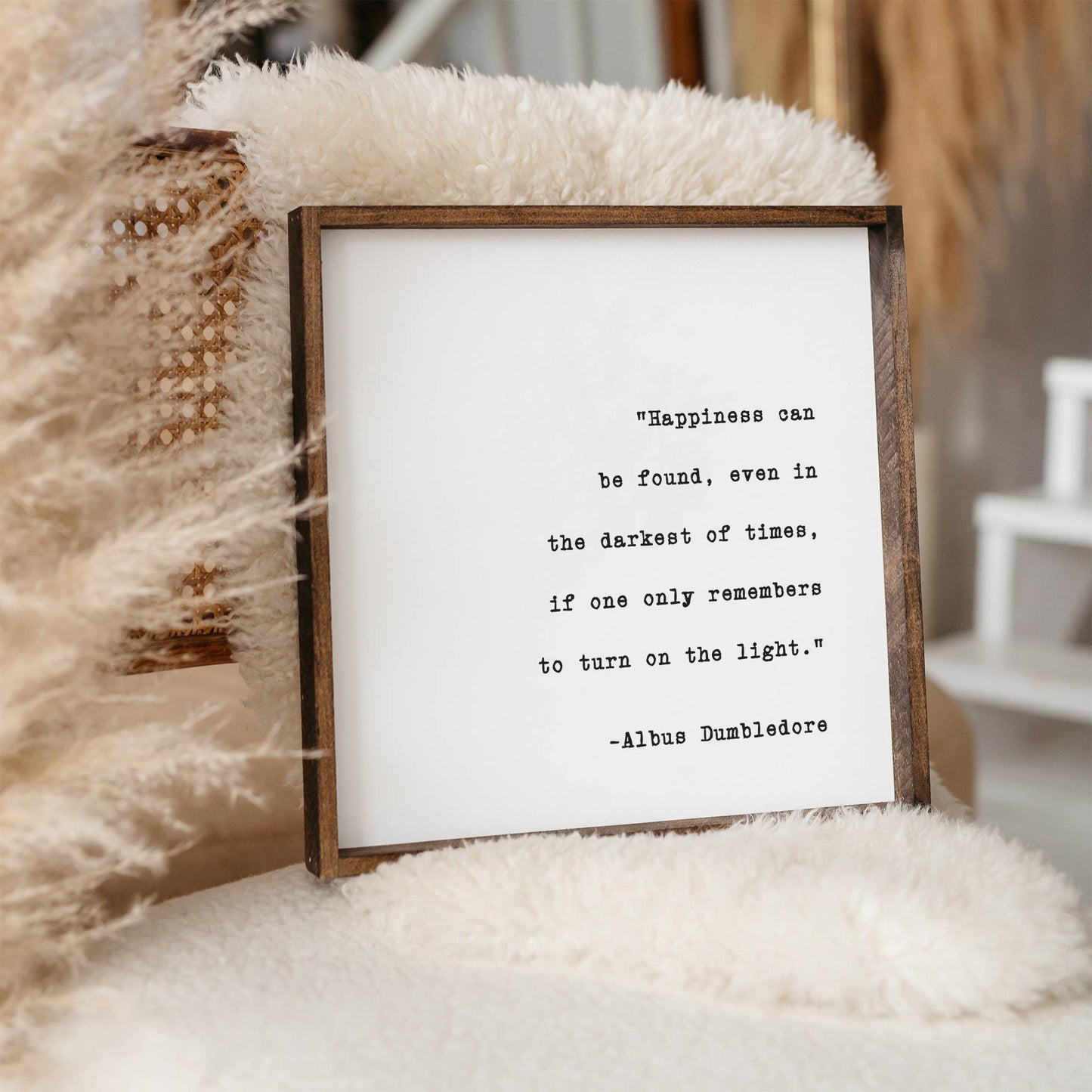 Happiness Can Be Found Wood Sign: Espresso