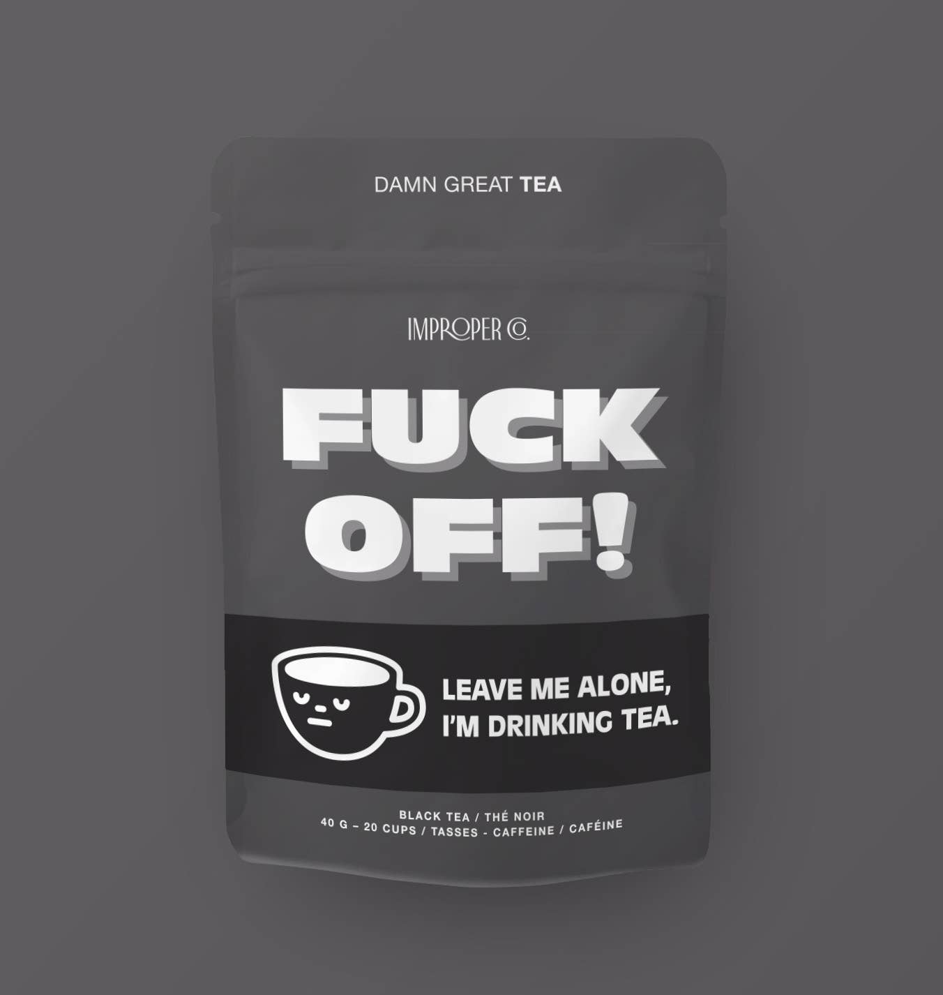 Improper Co. (No duties | Ships from CAN/USA) - Fuck Off! Black tea, 20 Servings, Flavoured Tea Blend