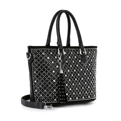 Handbag Express - Dazzling Rhinestone Shopper Style Tote