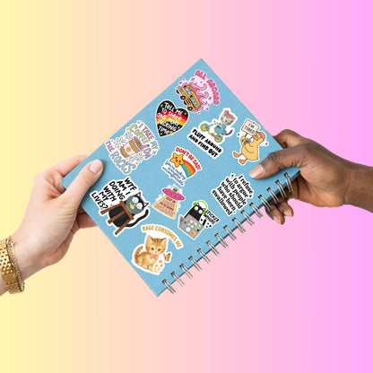 Sticky Moods - Just a Girl with 47 Tabs Open Funny Relatable Sticker