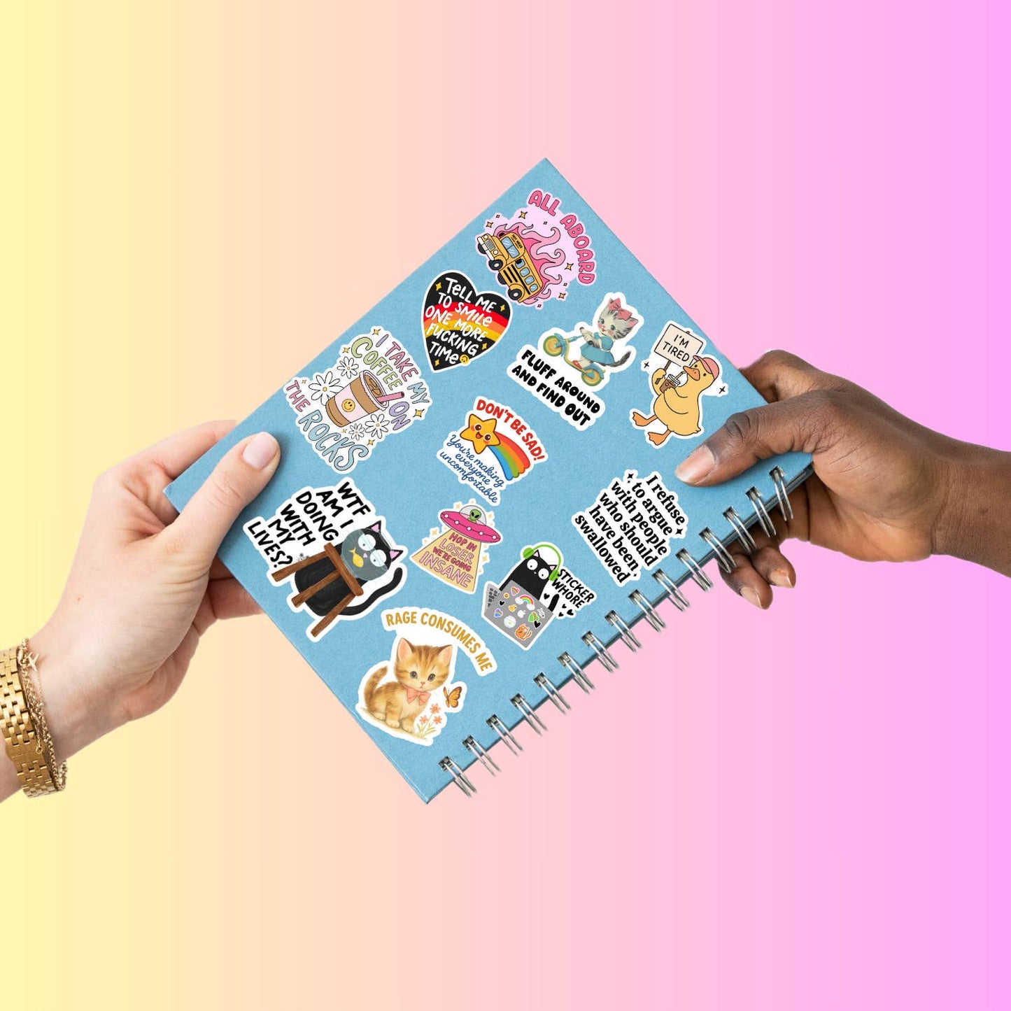 Sticky Moods - Keep Your Two Cents Funny Rainbow Sticker