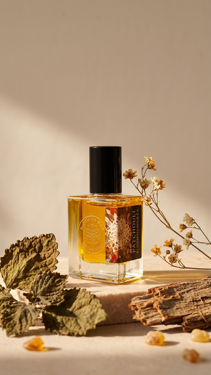 Blooming Wild Botanicals - Patchouli Plant Perfume Roller Ball | Dark Patchouli