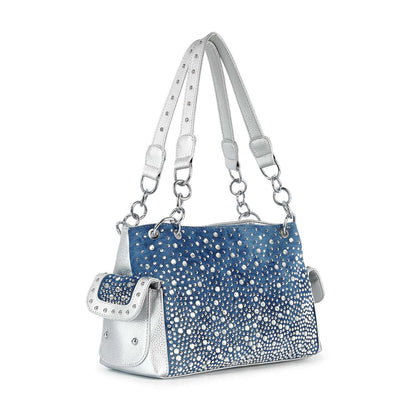 Handbag Express - Glamorous Ombre Rhinestone Patterned Fashion Handbag