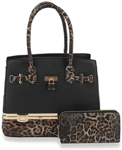 Handbag Express - Metal Frame Tote Handbag Set