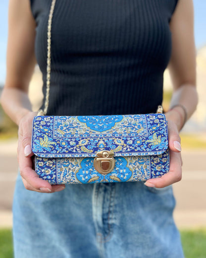Blue &Gold Turkish Crossbody Bag