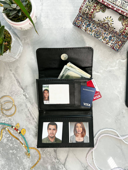 Black, Red & Gold Small Wallet