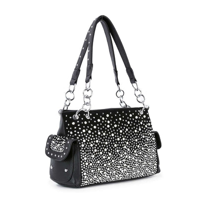 Handbag Express - Glamorous Ombre Rhinestone Patterned Fashion Handbag