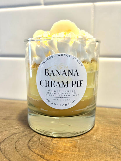 Banana Cream Pie Dessert Candle 
