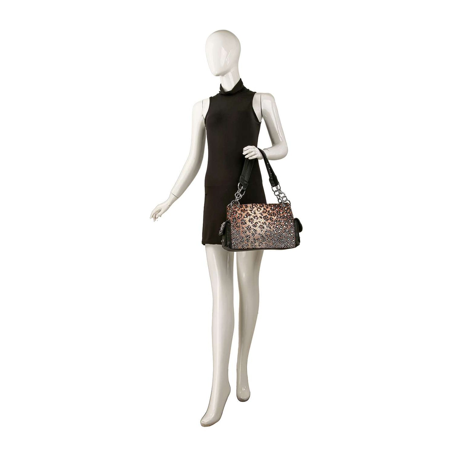 Handbag Express - Glamorous Ombre Rhinestone Patterned Fashion Handbag