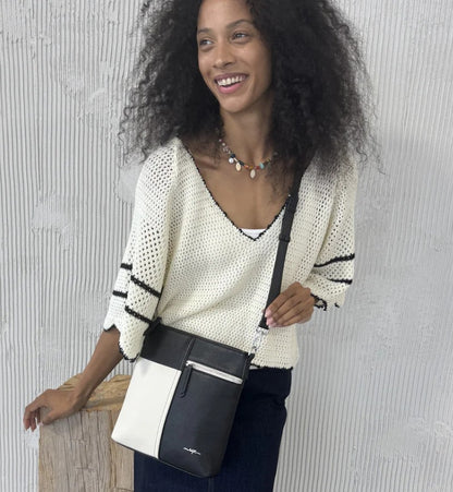 Barrie Two Tone Crossbody Bag