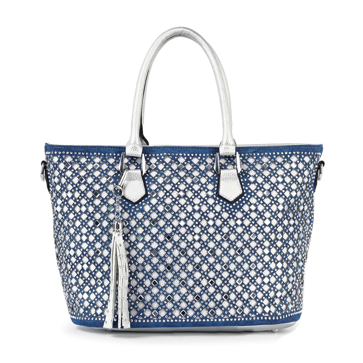 Handbag Express - Dazzling Rhinestone Shopper Style Tote