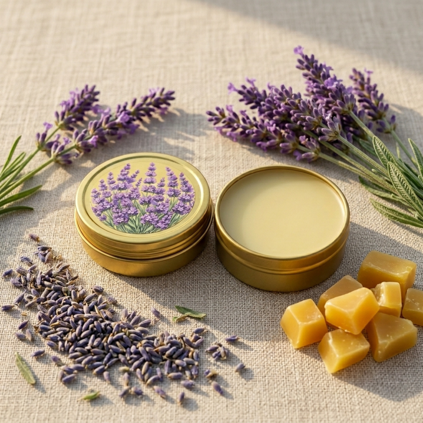 Blooming Wild Botanicals - Calm Balm True Lavender Balm  | 12 Pack + Free Wood Display