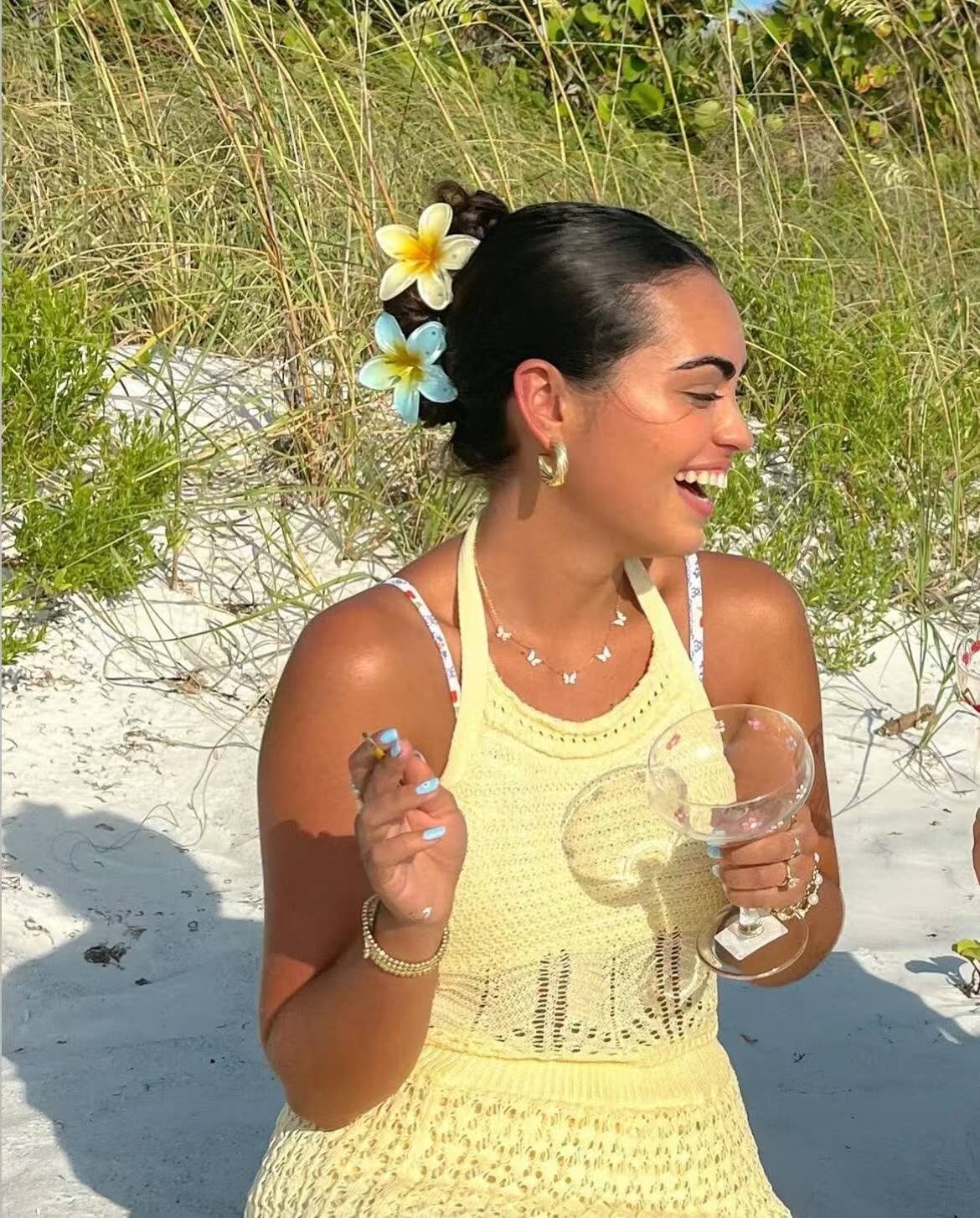 Plumeria hair clip