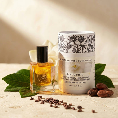 Blooming Wild Botanicals - Gardenia Aromatherapy Perfume Oil | Authentic Gardenia