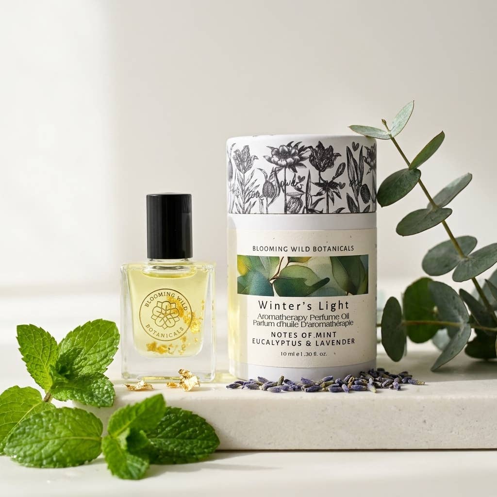 Blooming Wild Botanicals - Winter's Light Plant Perfume | Mint + Eucalyptus