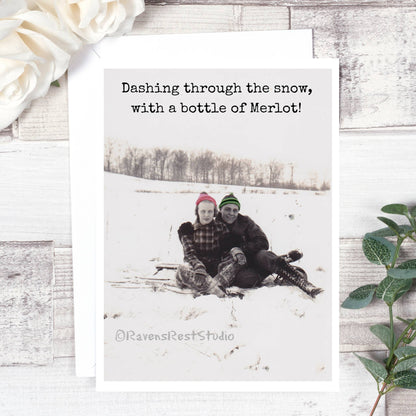 Raven's Rest Studio - Dashing Through The Snow, With A Bottle Of Merlot!