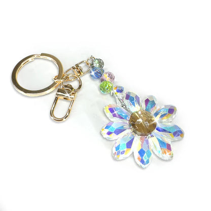Crystal Daisy Keychain