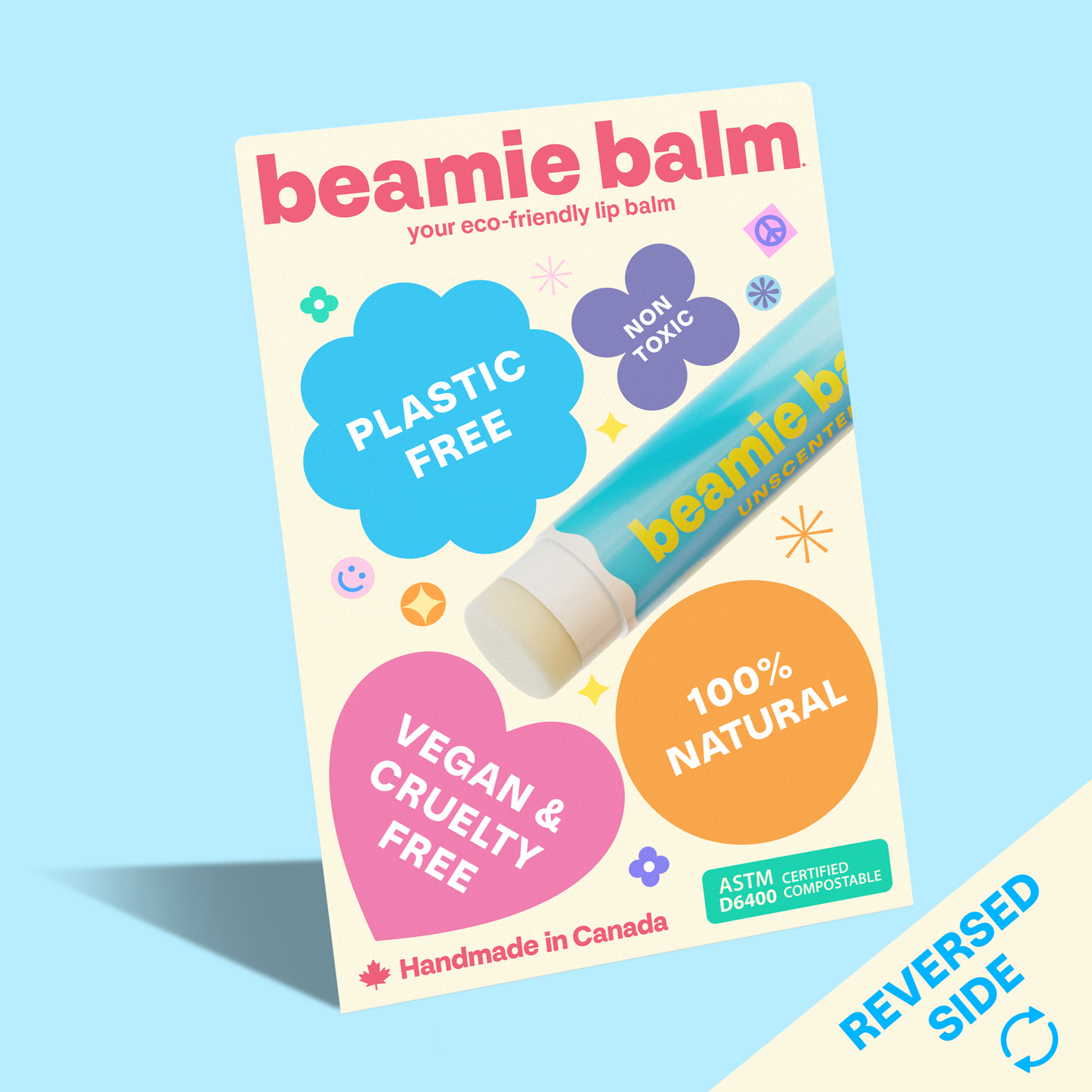 Beamie - Retailer Shelf Sign: Reversible Design with Easel
