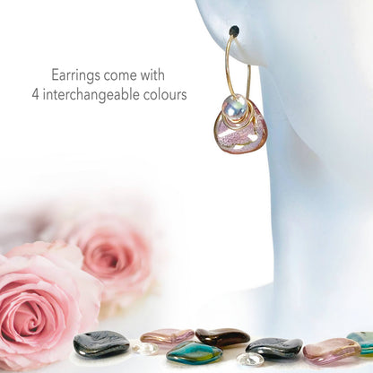 PT34GC - Dangle Earrings include 4 Interchangeable Colours