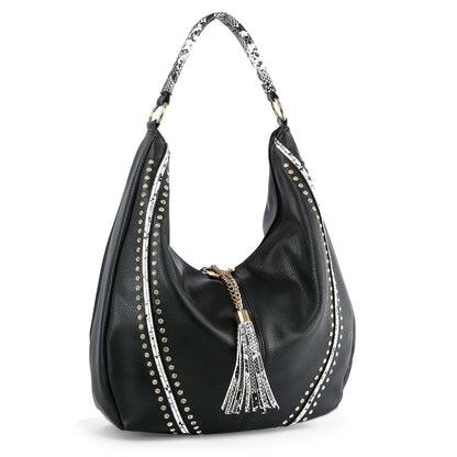 Handbag Express - Tassel Accented Hobo Handbag
