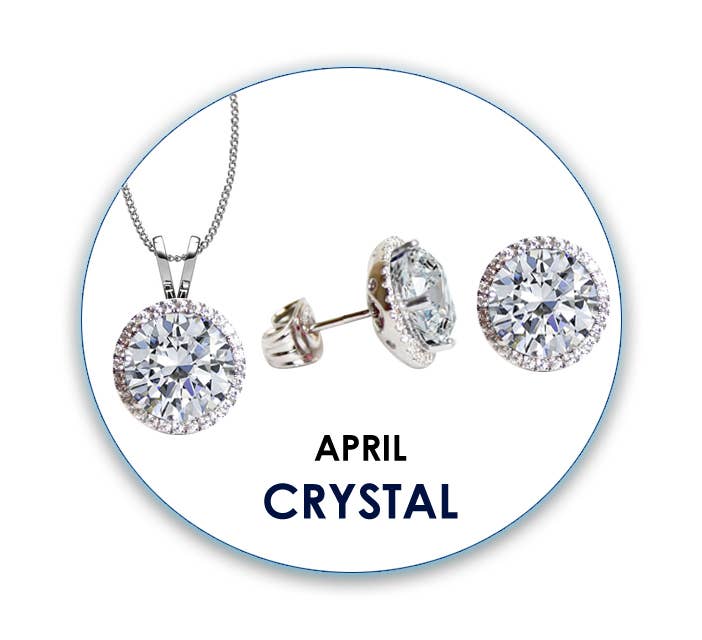 Swarovski CZ Pendant & Earrings Set: September