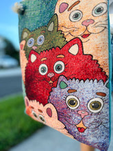 Load image into Gallery viewer, Teal Cats Tote Bag

