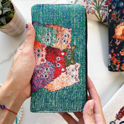 Green With Cats Wallet