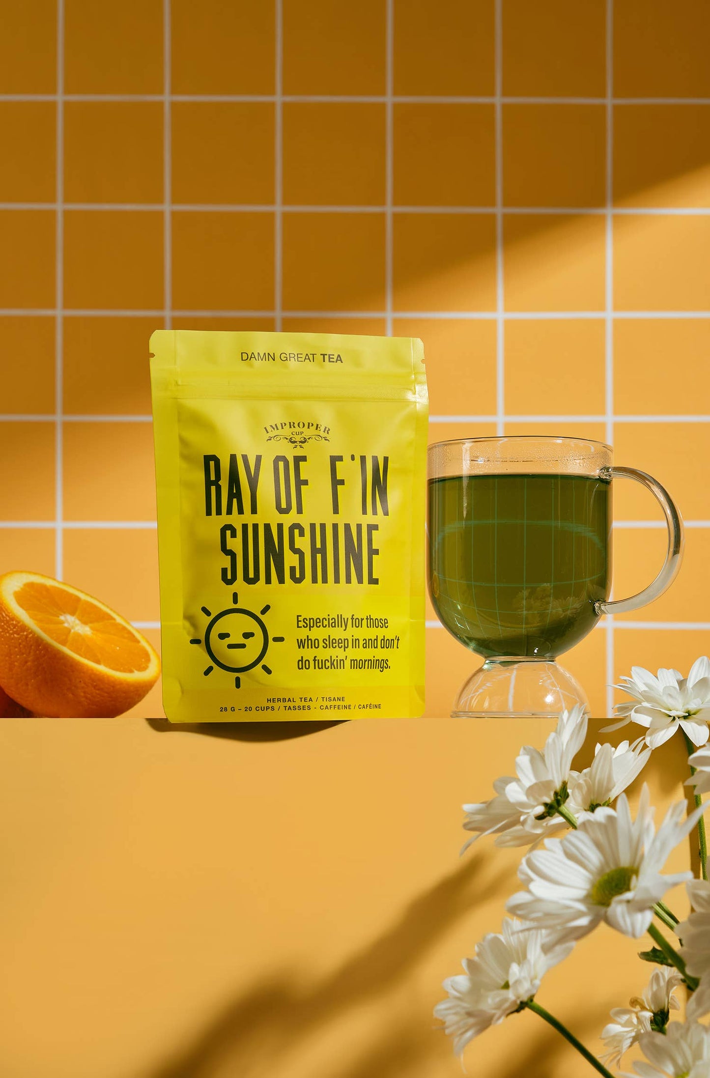 Improper Co. (No duties | Ships from CAN/USA) - Ray Of F’in Sunshine Herbal tea, 20 Servings, Tea Blend