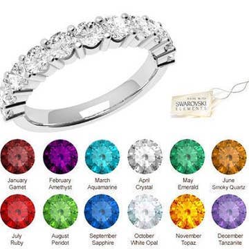 Swarovski Crystal Birthstone Rings