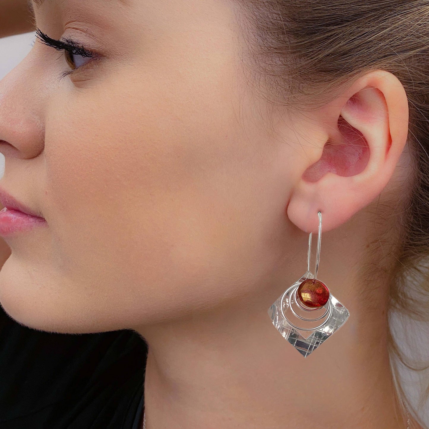 TXSQ48 - Earrings come with 6 interchangeable colours.