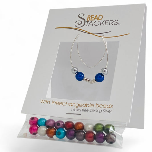 MBWB33 - Earrings come with 10 interchangeable colours.