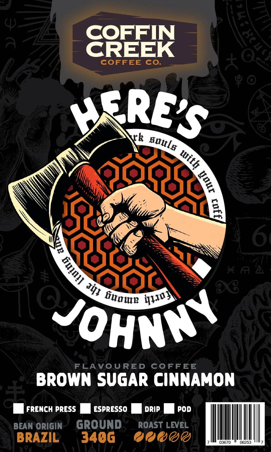 Coffin Creek Coffee - Here's Johnny - Brown Sugar Cinnamon Flavor