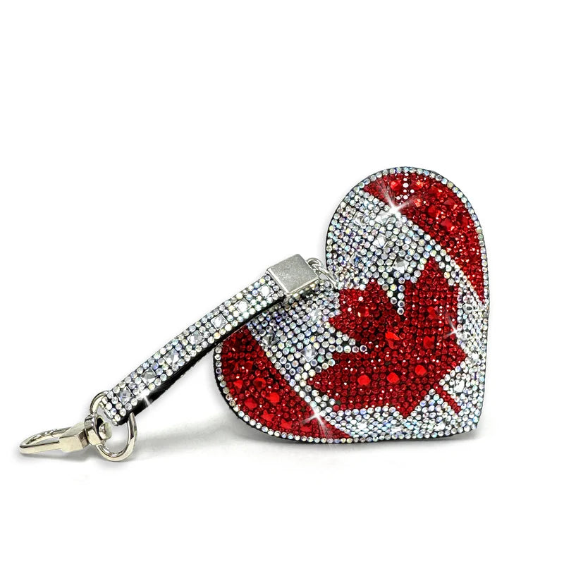 Canada Heart Purse Charm