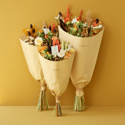 Dried Flowers - Field Bouquet - Dark Amber: Small