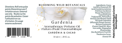 Blooming Wild Botanicals - Gardenia Aromatherapy Perfume Oil | Authentic Gardenia