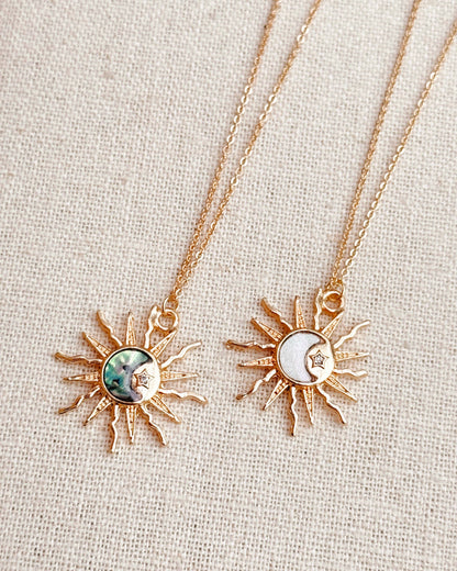Gracie Rose Designs - Sun, Moon, Stars Shell Charm Necklace