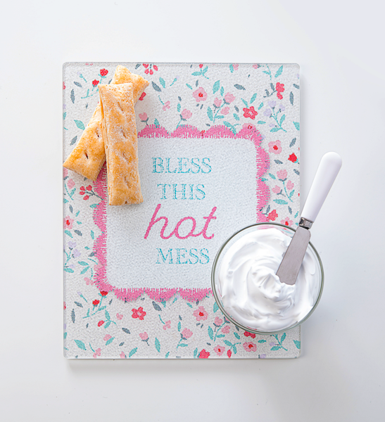 Cheeky Message Cutting Board with SpreaderSet